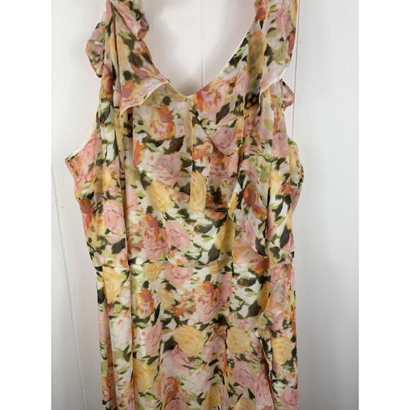 NWT Women’s Adorne Floral Dress Ruffle Cold Shoulder Bloomcore Plus Size 24W - Picture 6 of 12